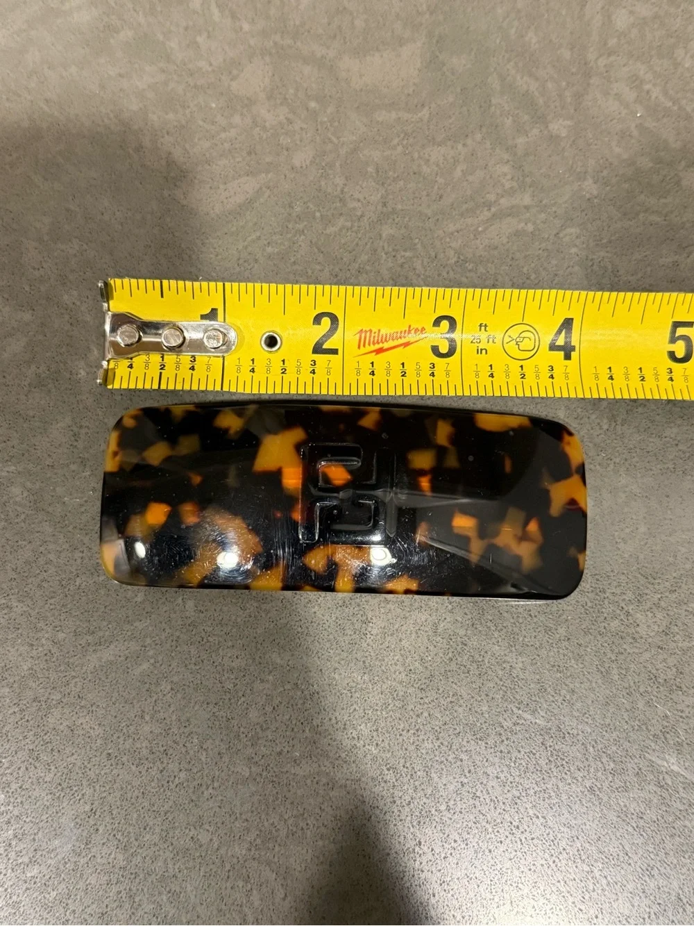 Fendi FF Tortoise Shell Resin Hair Barette Oversized - Picture 4 of 5